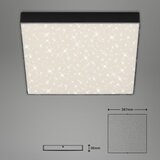 BRILONER 7078-415 - led plafonska svetiljka star sky LED/21W/230V 28x28 cm crna | Eponuda.com