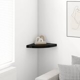  Plutajuća kutna polica visoki sjaj crna 35 x 35 x 3,8 cm MDF | shoptok.hr