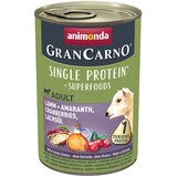 animonda GranCarno Adult Superfoods 24 x 400 g - Jagnjetina + amarant, brusnice, lososovo olje | shoptok.hr