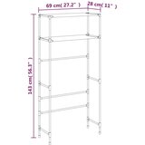 vidaXL Stalak za pohranu na 2 razine crni 69 x 28 x 143 cm željezni | shoptok.hr