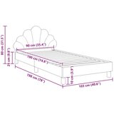  Otroški posteljni okvir z vznožjem Svetlo siva 90 x 190 cm, (5000104658) | Shoptok.si
