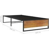  Posteljni okvir črn kovinski 100x200 cm, (20606505) | Shoptok.si