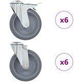  Okretni kotačići s otvorom za vijke 12 kom 125 mm | shoptok.hr