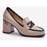 S. BARSKI Women's Patent Leather Pumps in Beige D&A | Shoptok.si