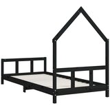  Za dječji krevet crni 90 x 200 cm od masivne borovine | shoptok.hr