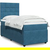 Maison Chic Box spring postelja - Vzmetna postelja z vzmetnico modra 90x200 cm žamet SL23704, (21879671) | Shoptok.si