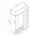 Hanah home minar 3 kapak 2 Çekmece 235 - anthracite anthracite wardrobe | Eponuda.com