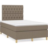  s oprugama i madracem smeđesivi 120 x 190 cm od tkanine | shoptok.hr