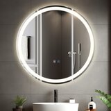 Nettlife Svetleče ogledalo za kopalnico - okroglo 80 cm LED, IP44, senzorski stikalo, proti zamegljevanju, nastavljivo 3000K-6500K, (5000158905) Cene