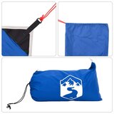 vidaXL Nadstrešek za plažo s sidrišči iz peska modra 214x236 cm | Shoptok.si