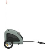 Prikolica za bicikl za ljubimce siva od tkanine i željeza | shoptok.hr