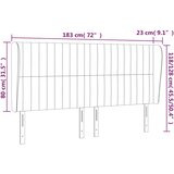  Uzglavlje s ušima tamnosmeđe 183x23x118/128 cm od tkanine | shoptok.hr