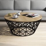 Hanah home Stil Metal Ferforje - Oak OakBlack Coffee Table