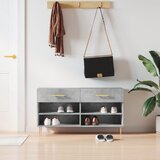  Klupa za cipele siva boja betona 102x35x55 cm konstruirano drvo | shoptok.hr