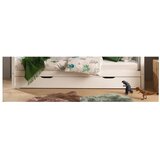 Vipack Bijeli dječji krevet od masivnog bora u obliku kućice/s dodatnim ležajem s prostorom za odlaganje 90x200 cm DALLAS – | shoptok.hr