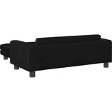 vidaXL Otroški kavč s stolčkom za noge črna 100x50x30 cm žamet | Shoptok.si