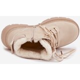 Boto Ladies insulated boots with fur and zipper light beige Tharika | Shoptok.si