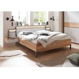 XORA POSTELJNA GARNITURA 180 cm x 200 cm , les, leseni material barve grafita, barve hrasta, svetlo siva | Shoptok.si