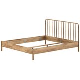 Vipack Zakonska postelja iz masivnega hrasta brez letvenega dna 180x200 cm v naravni barvi Olive Spindle – | Shoptok.si