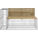  Vrtna klupa s gabionskim dizajnom 122 x 71 x 65,5 od borovine | shoptok.hr