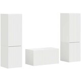 3 Komplet TV omaric 5 pcs Bela Konstruiran les, (5000132156) | Shoptok.si