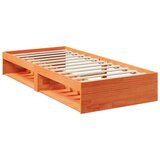  Dnevna postelja z vzmetnico voščeno rjava 80x200 cm borovina, (21791497) | Shoptok.si