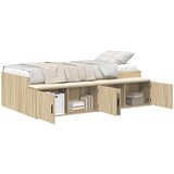 vidaXL Posteljn okvir za shranjevanje Sonoma hrast 90x200 cm, (22081816) | Shoptok.si