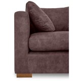 Scandic Temno rjava sedežna garnitura iz umetnega usnja 225 cm Hamburg – | Shoptok.si