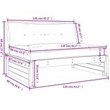  Srednja sofa 120x80 cm od impregnirane borovine | shoptok.hr
