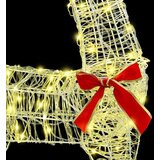 vidaXL Reindeer vuče saonice Topla bijela 120 cm 55 cm Akril | shoptok.hr