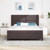  Krevet s opruga kutije Tamno smeđa 200 x 180 cm tkanina | shoptok.hr