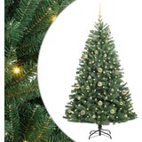 vidaXL Umjetno božićno drvce s nogom Zelena 150 cm PVC i metal | shoptok.hr