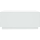 vidaXL Stolić za kavu s LED svjetlima bijeli 90 x 50 x 40 cm | shoptok.hr