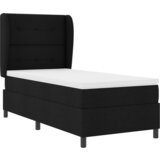  Krevet s opružnim baza s madracem Crni 90x200 cm Tkanina | shoptok.hr