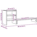vidaXL Stojalo za monitor z organizatorjem sonoma hrast inženirski les | Shoptok.si