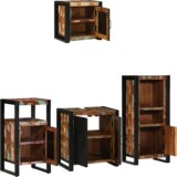 vidaXL Komplet pohištva za kopalnico 4 pcs Trden recikliran les | Shoptok.si
