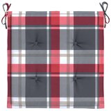 vidaXL Jastuci za vrtne stolice 6kom crveni karirani 40x40x3cm tkanina | shoptok.hr