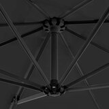  Previsni senčnik z aluminijastim drogom 250x250 cm antracit | Shoptok.si