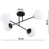 Brilagi Plafonski luster MILO 4xE27/60W/230V crni | Eponuda.com