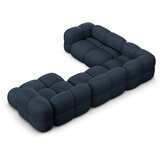 Cosmopolitan Design Temno modra kotna sedežna garnitura (levi kot/v obliki črke "U") Loretto – | Shoptok.si