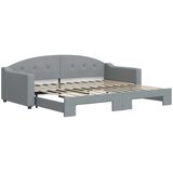  Dnevni krevet na razvlačenje svjetlosivi 90 x 200 cm od tkanine | shoptok.hr