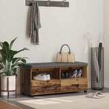  Klupa za hodnik s jastukom Staro drvo 100 x 38 x 46 cm | shoptok.hr