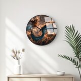 Wallity zidni sat Huhu327, 40 cm, Braon-plavi | ePonuda.com