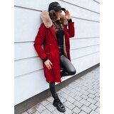 DStreet Kurtka zimowa damska parka NADER czerwona | Shoptok.si