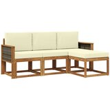 vidaXL Zunanja garnitura za sedenje z blazino 4 pcs Naravna in smetana, (5000281931) | Shoptok.si