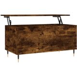  The Living Store Klubska mizica dimljeni hrast 90x44,5x45 cm inženirski les - Klubska Mizica, (21444919) | Shoptok.si
