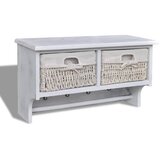 vidaXL Stenska polica bela 60x23,5x33 cm les pavlovnije Cene