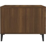  Stolić za kavu s metalnim nogama smeđa boja hrasta 50x50x40 cm | shoptok.hr