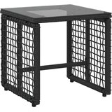  Set vanjskog namještaja s jastukom 3 pcs Crna i Tirkizna - Crna i tirkizna 2x pojedinačna stolica +1x stol | shoptok.hr