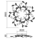  Redo 02-981 - Plafonski luster TIARA 7xE14/28W/230V | Eponuda.com